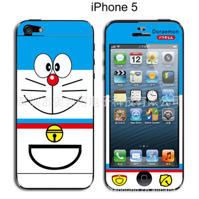哆啦A夢(mèng)與小貓咪的萌趣邂逅 iPhone5動(dòng)漫彩貼手機(jī)貼膜，盡顯可愛(ài)風(fēng)采